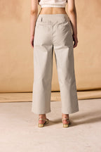 High Banded Waist Wide Leg Pants