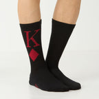 Men’s Bicycle Poker Themed Crew Socks SocksXpress