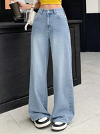 Wispy Blue Washed Wide Leg Jeans Stylish Wodrobe