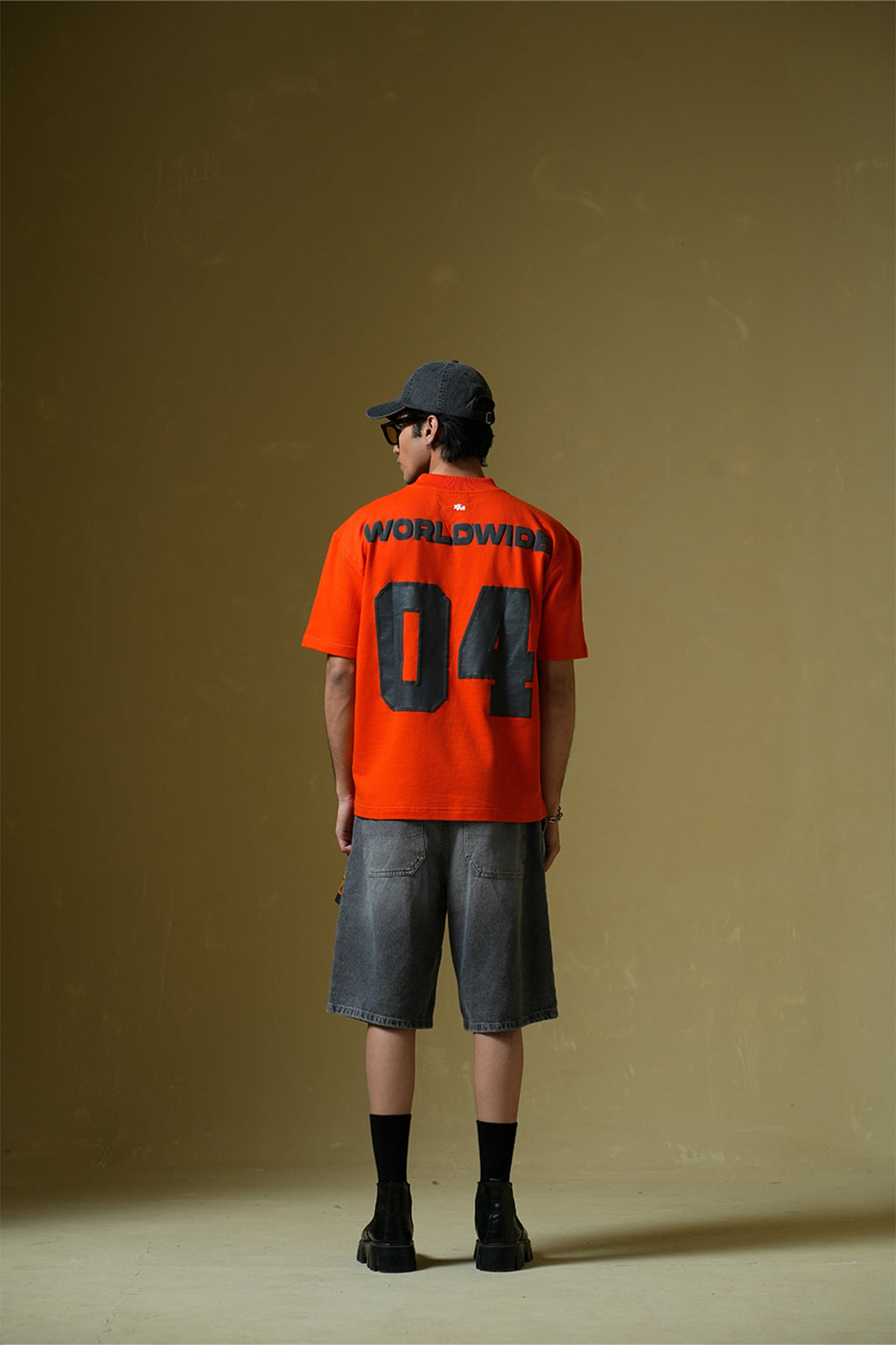 Worldwide Printed Orange Oversized T-Shirt Main Character