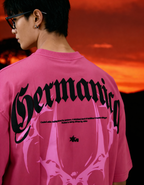 Germanica Printed Pink Oversized T-Shirt Main Character