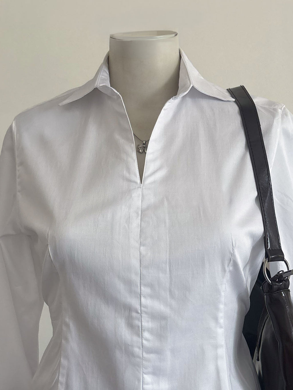 Vanilla White Corset Fitted Shirt