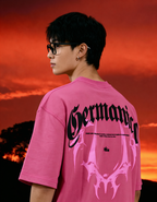 Germanica Printed Pink Oversized T-Shirt Main Character