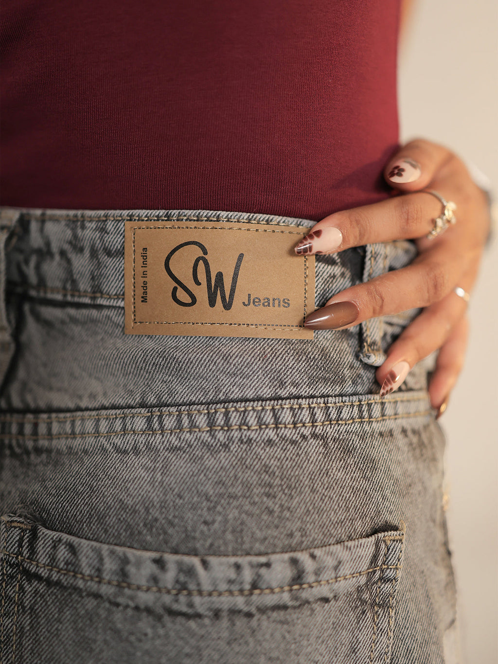 Comet Grey Washed Wide Leg Jeans Stylish Wodrobe