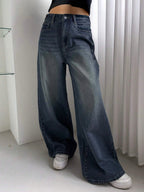 80s Street Blue Washed Super Wide Leg Jeans