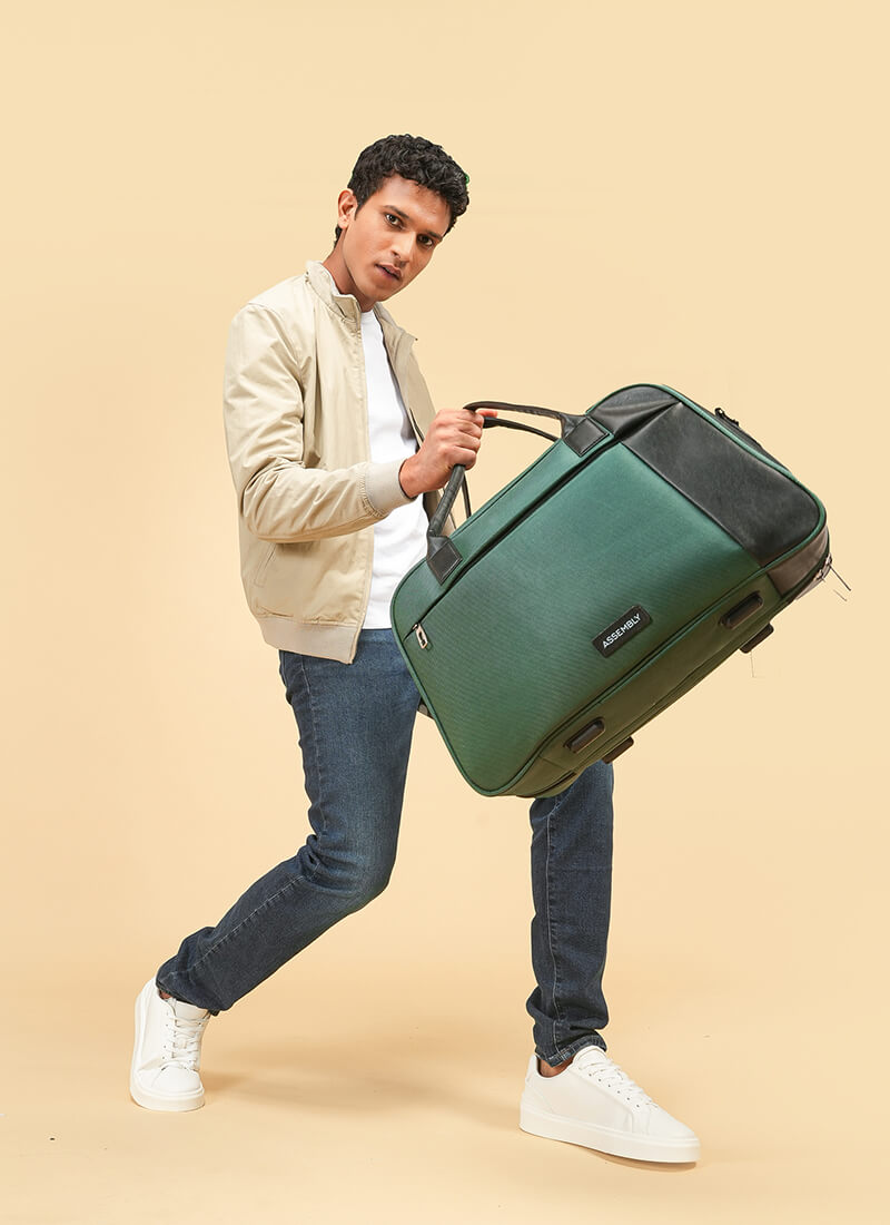 Verve & Flux Combo | Green | Premium Duffle with Fanny Pack