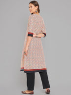 Women Multicolor Printed Straight Kurta Krya