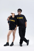 “Beauty Bites Back” Round Neck Black T-shirt Off Sinners