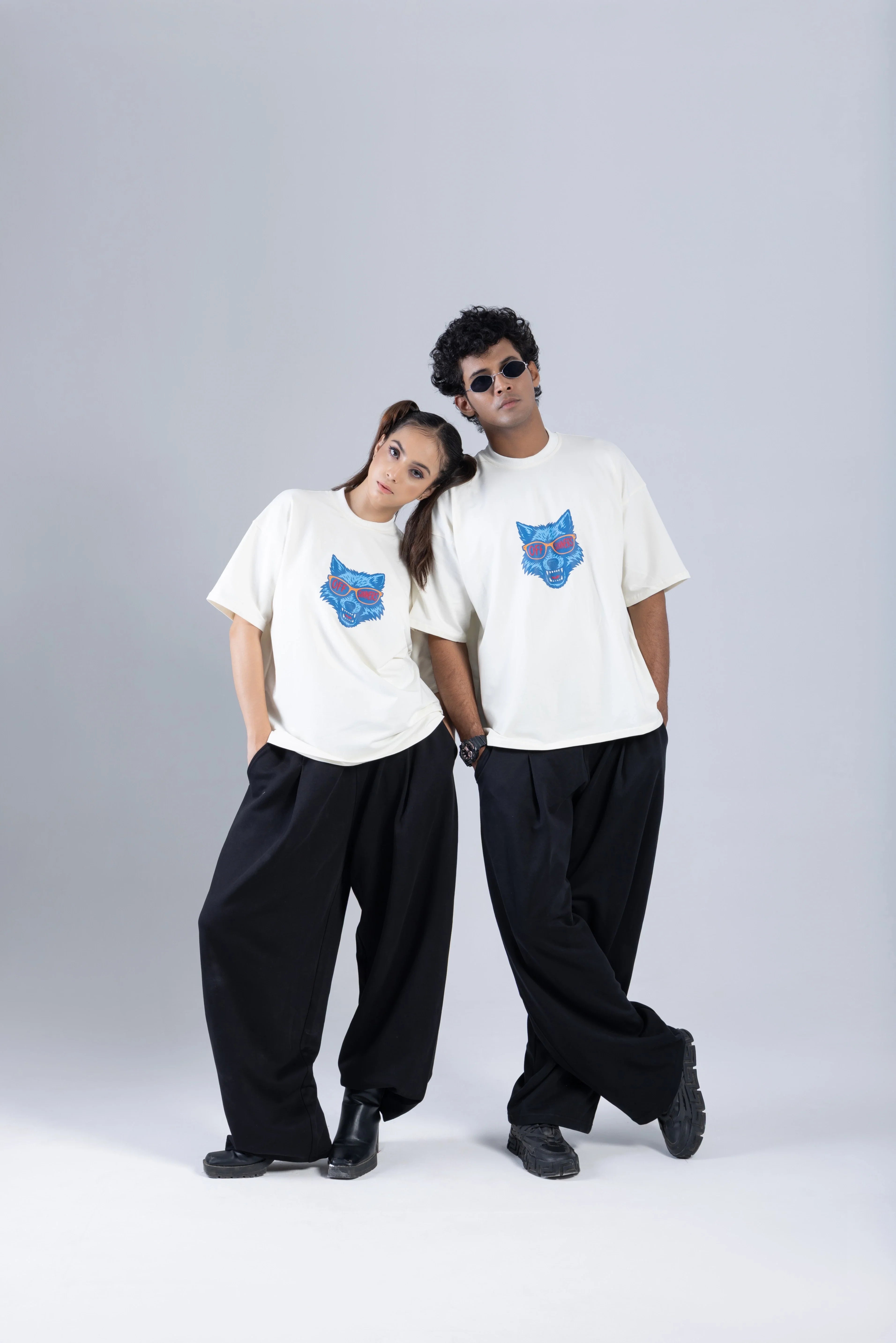 "Caught You Looking" Printed White T-Shirt