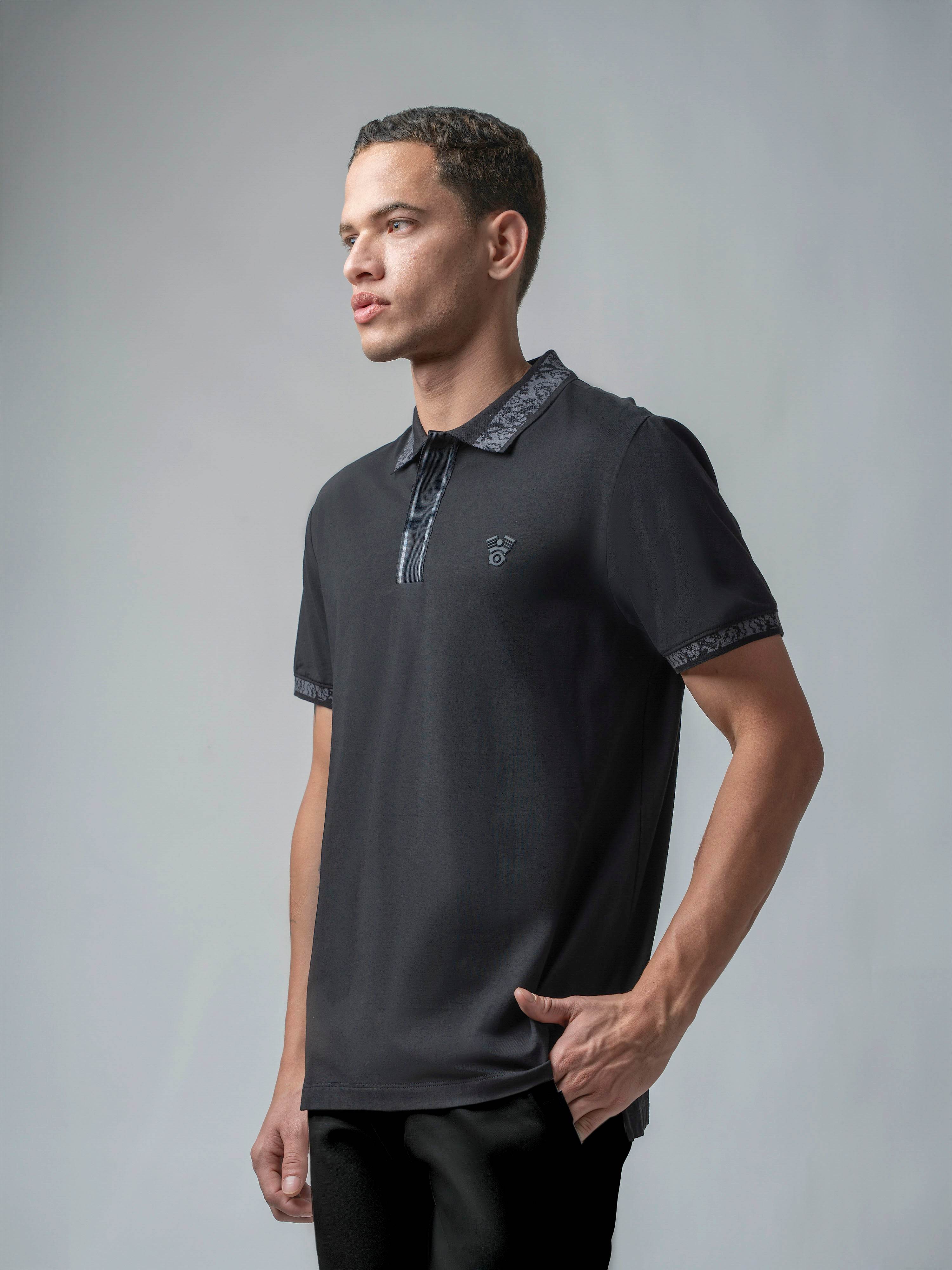 Black polo tshirt for men 