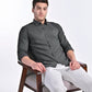 Conquest Ash Grey Linen Blend Shirt