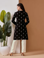 Barara Black Ikat Print Kurta