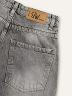 Comet Grey Washed Wide Leg Jeans Stylish Wodrobe