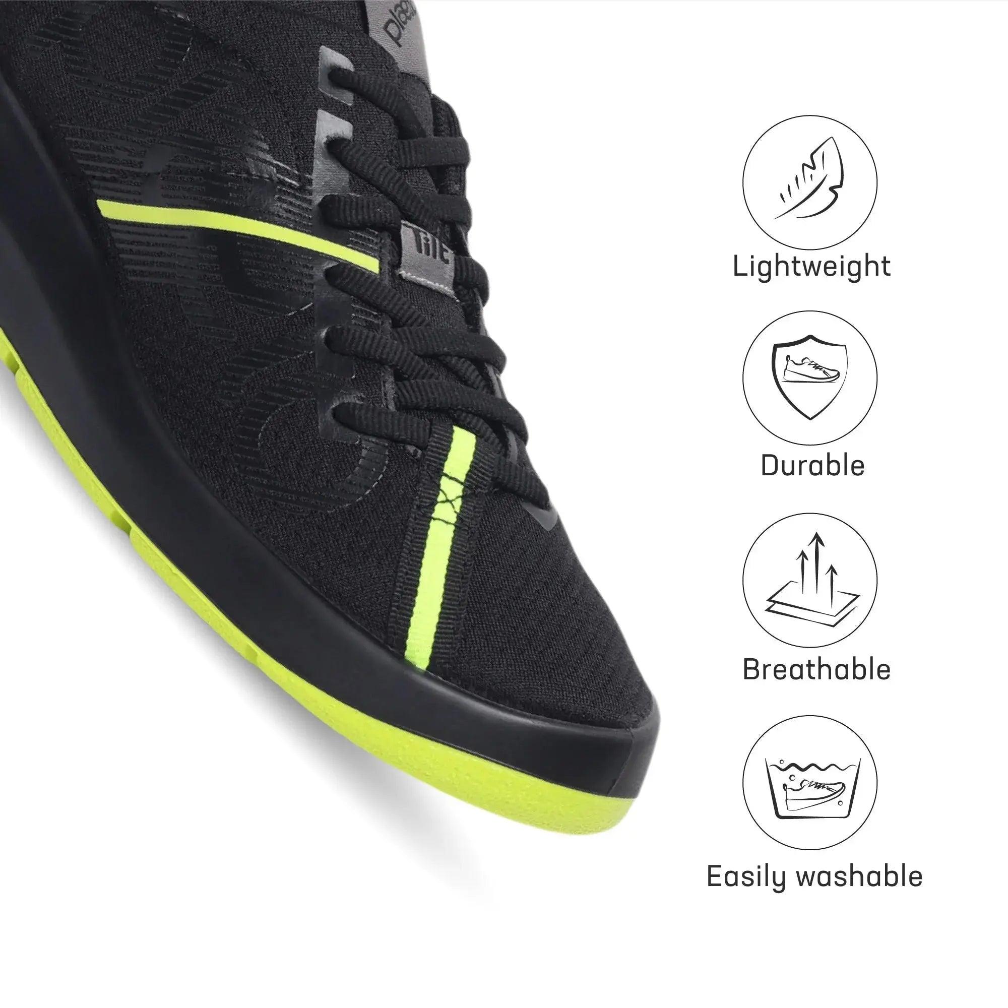 Men's Slam 2.0 Black Training Shoes Plaeto