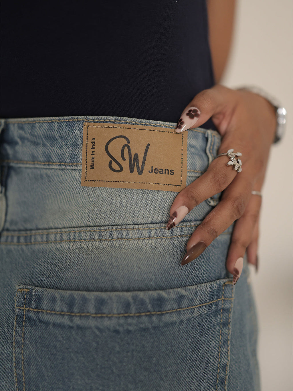 Soft Blue Washed Wide Leg Jeans Stylish Wodrobe