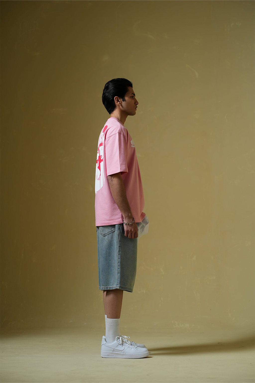 Wishing Well Printed Pink Oversized T-shirt