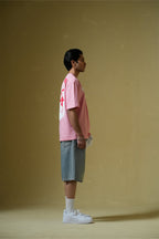 Wishing Well Printed Pink Oversized T-shirt