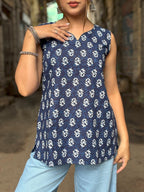 Neelam Sleeveless Short Kurti