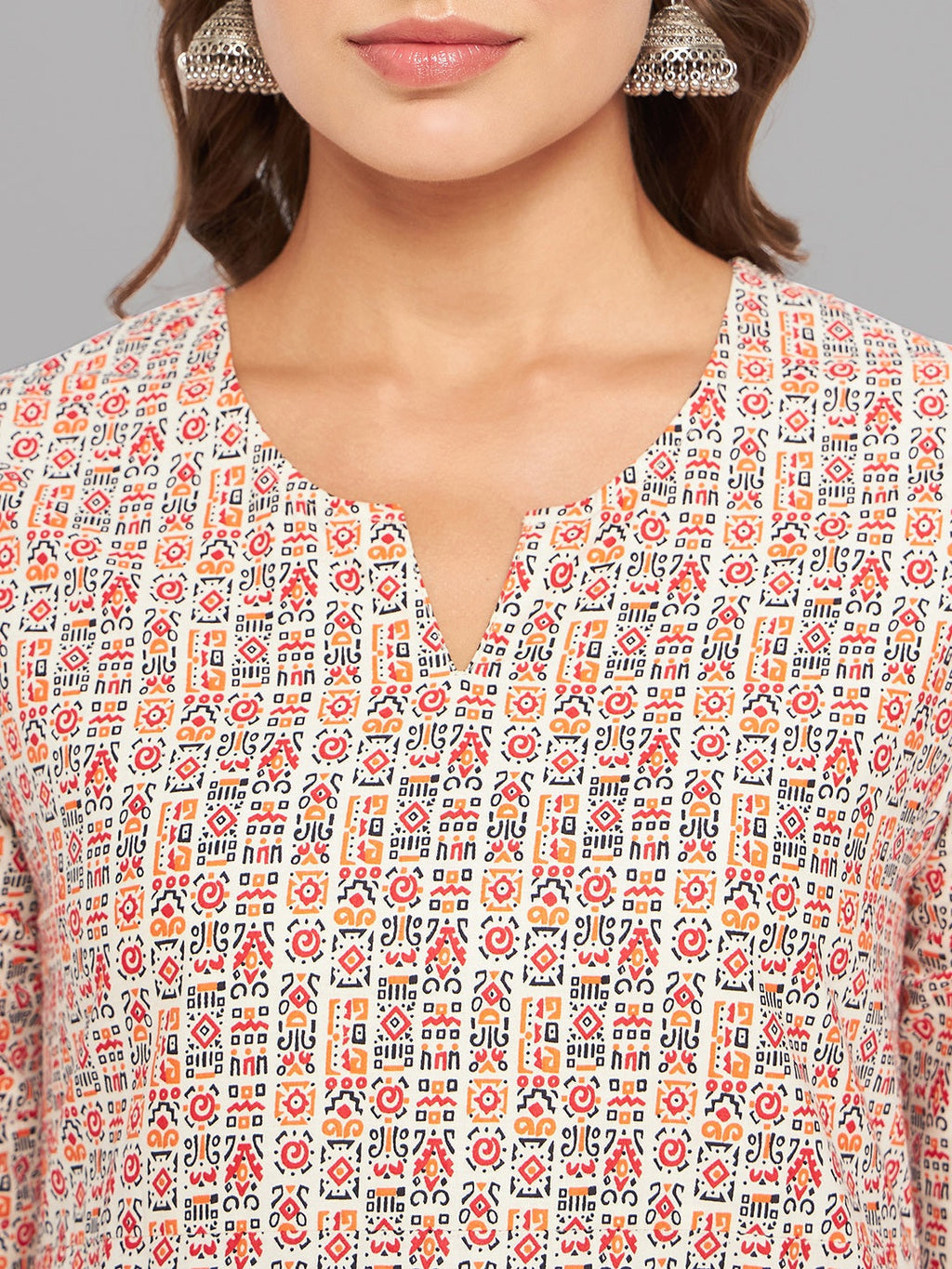 Women Multicolor Printed Straight Kurta Krya