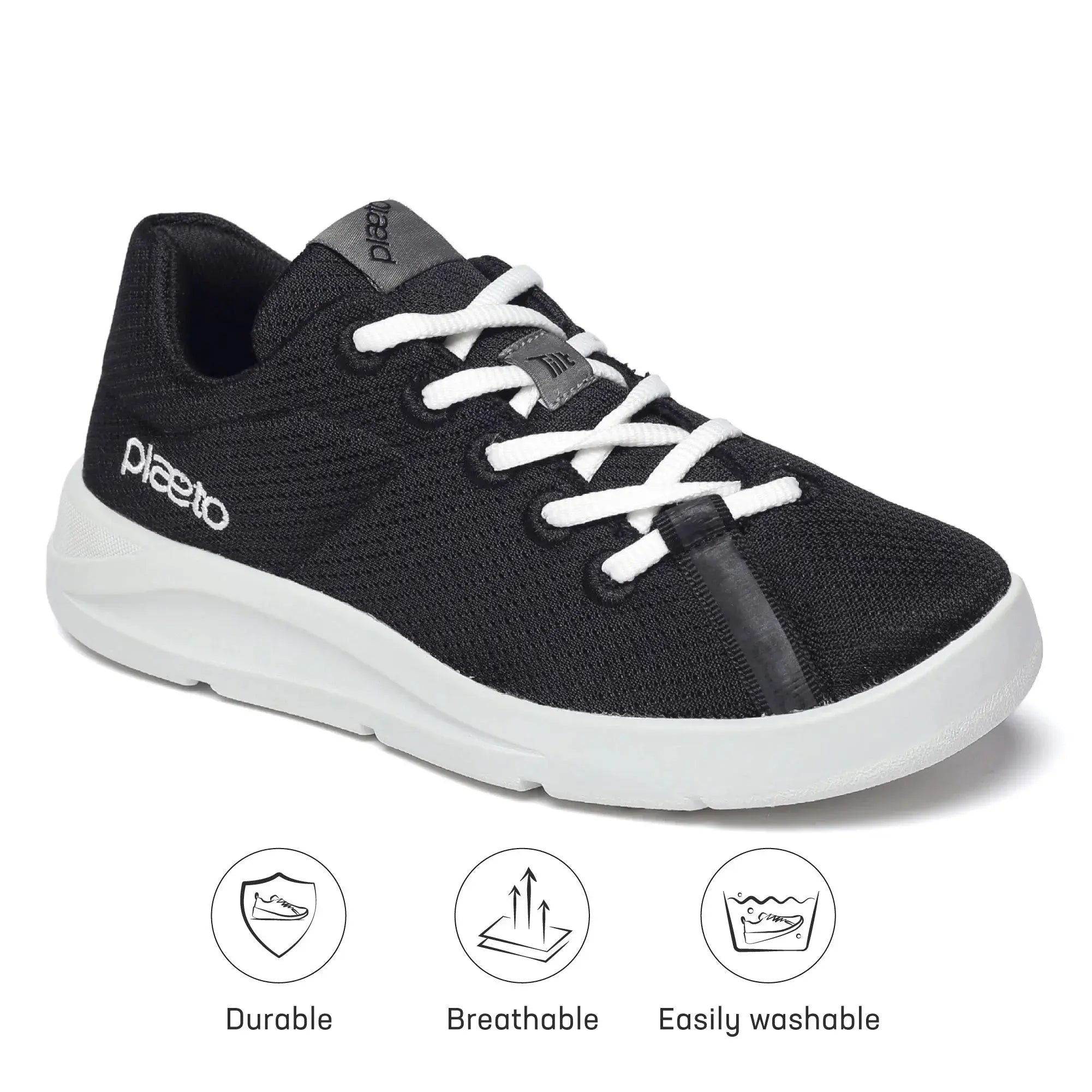 Women’s Aura Black Casual Shoes Plaeto