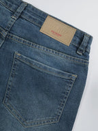 Galactic Blue Tinted Y2K Bootcut Jeans Stylish Wodrobe