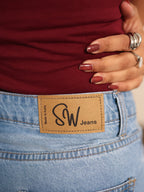 Frost Blue Washed Wide Leg Jeans Stylish Wodrobe