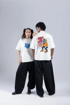 "Caught You Looking" Printed White T-Shirt