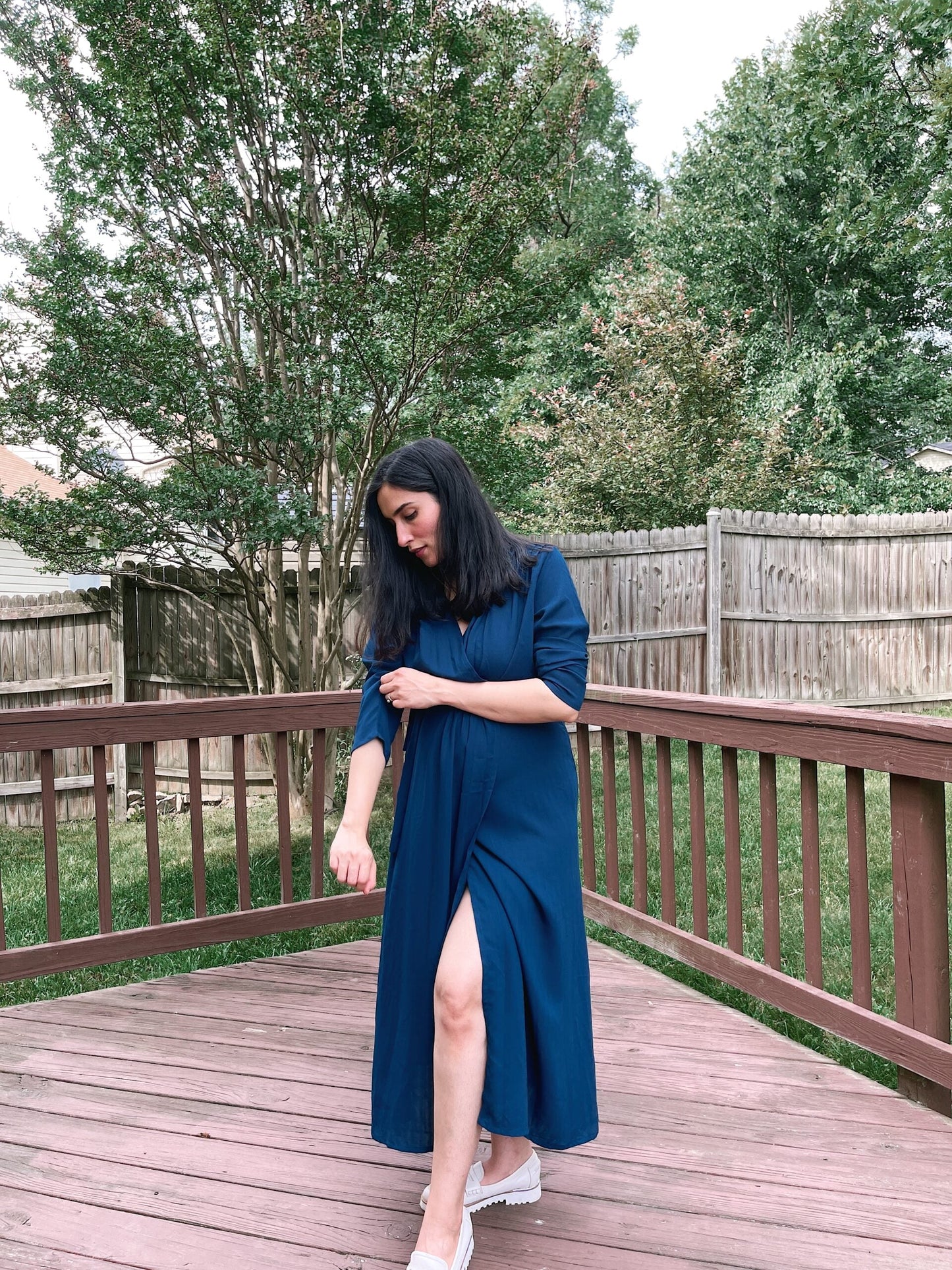 Moh The eternal dhaga – YALE BLUE WRAP DRESS