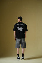 Star Boy Black Oversized Black T-Shirt Main Character