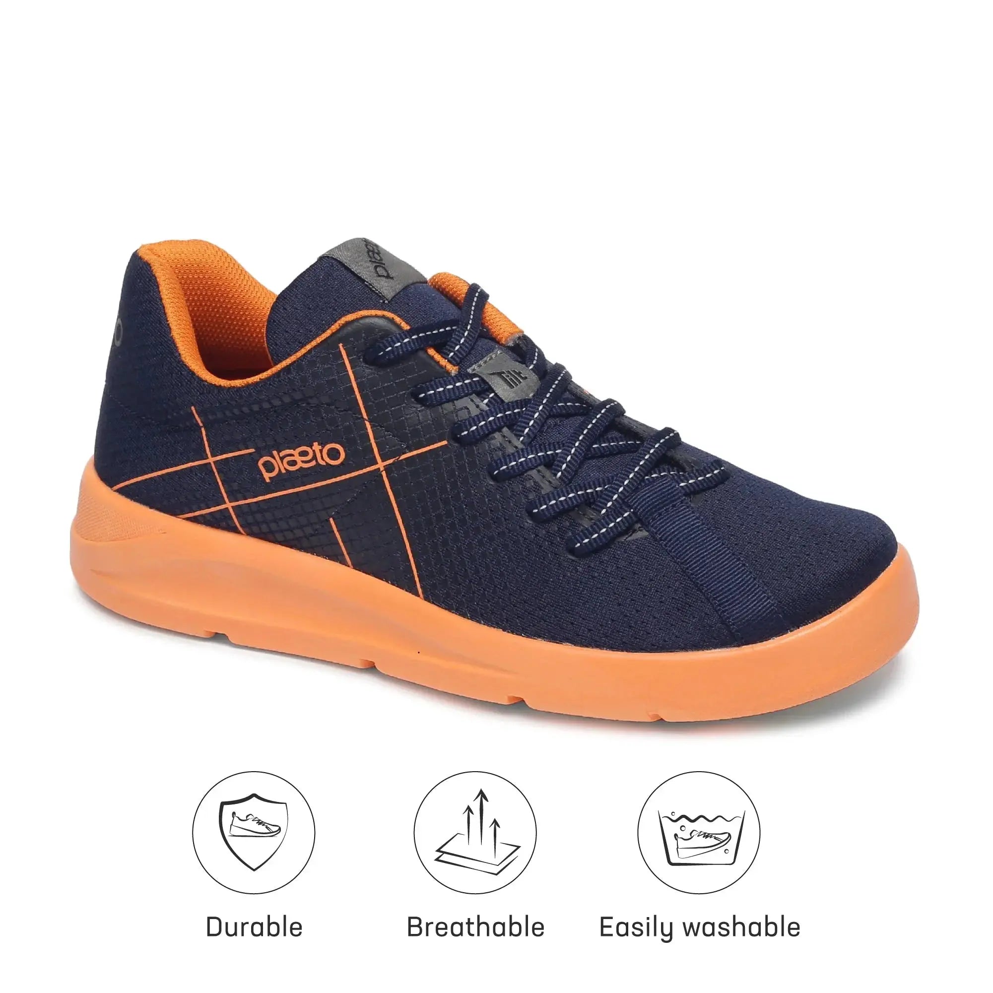 Men’s Block5 Navy Blue Sports Shoes Plaeto