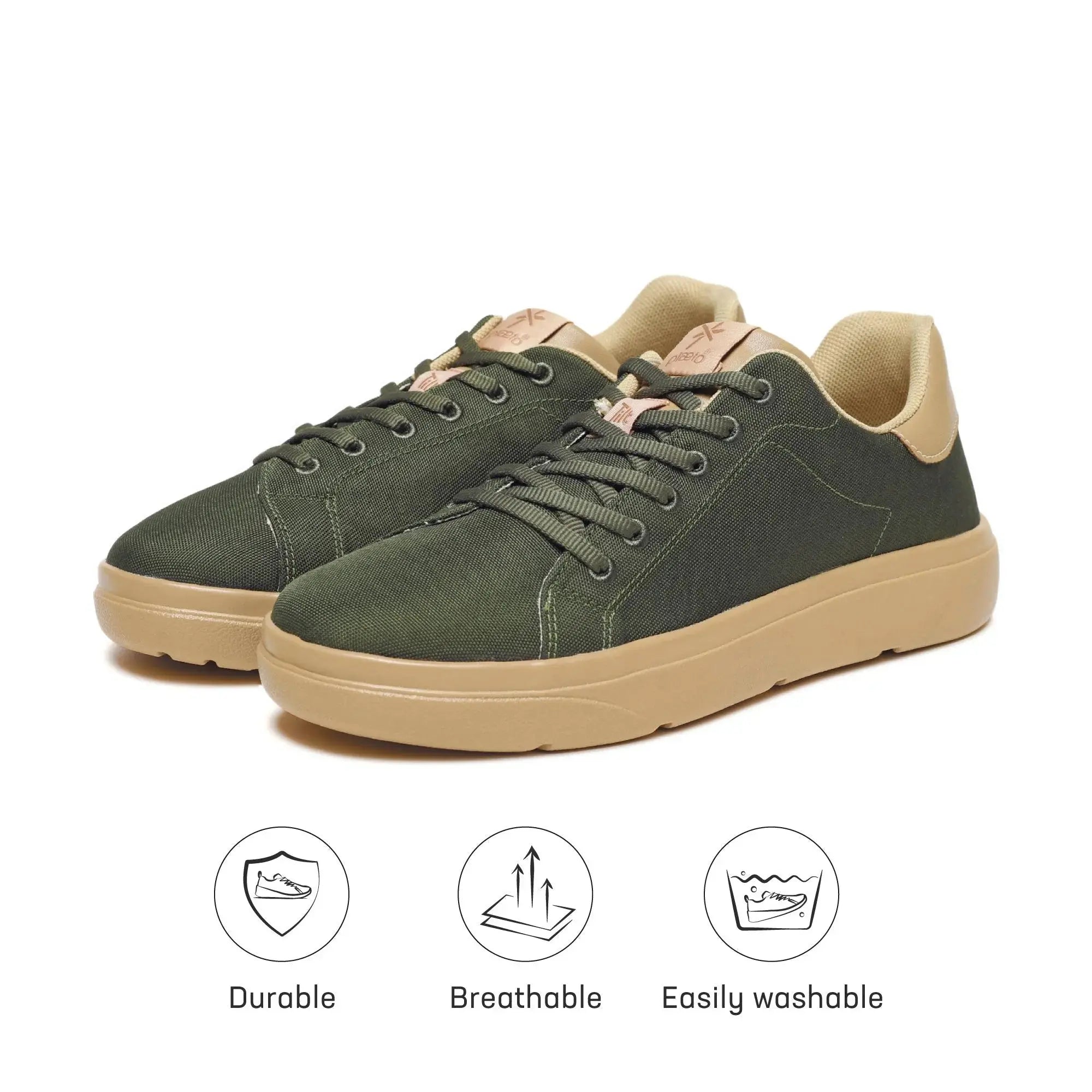 Classic Olive Sneakers for Men Plaeto