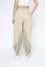 Elastic Hem Two-Tone Cargo Joggers