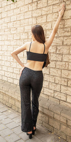 Black Bling Cropped Top