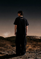 Main Site Summer Printed Oversized Black T-Shirt Main Character