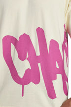Beige Chaotic Oversized T-Shirt