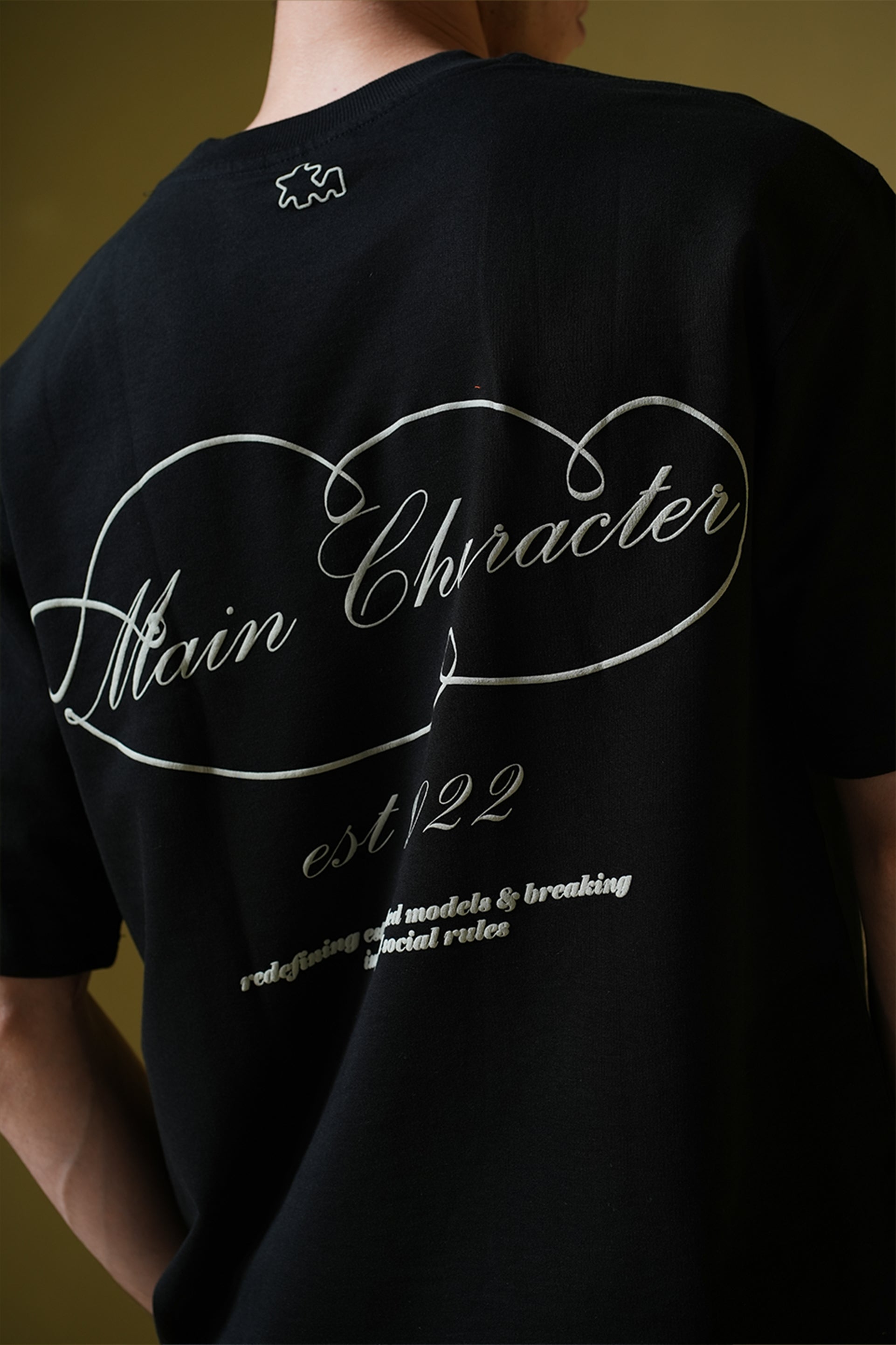Est. 2022 Printed Oversized Black T-Shirt Main Character
