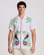 Birds Sketch Cuban Shirt