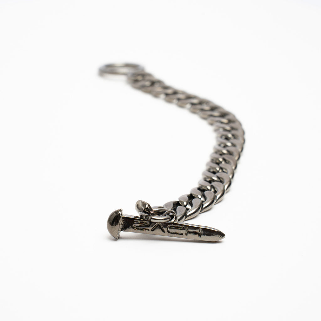 Cuban Chain Bracelet - 10Mm - Chrome Noir Zach