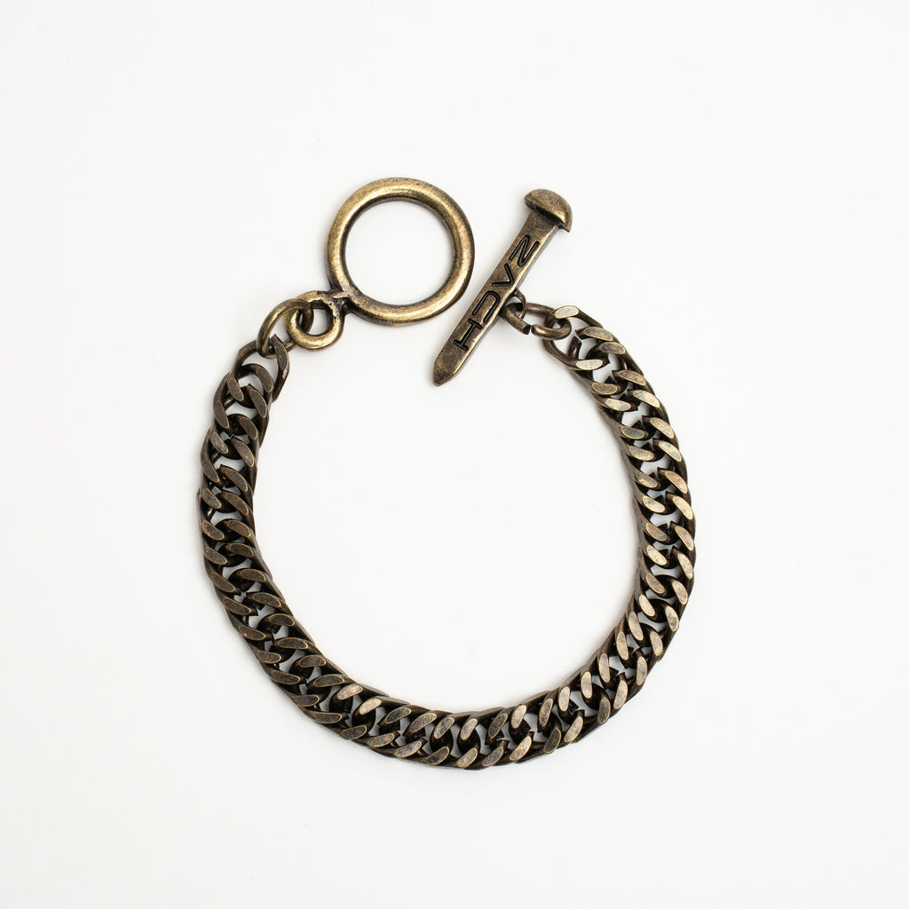 Spiga Chain Bracelet - 8Mm - Rustic Gold Zach