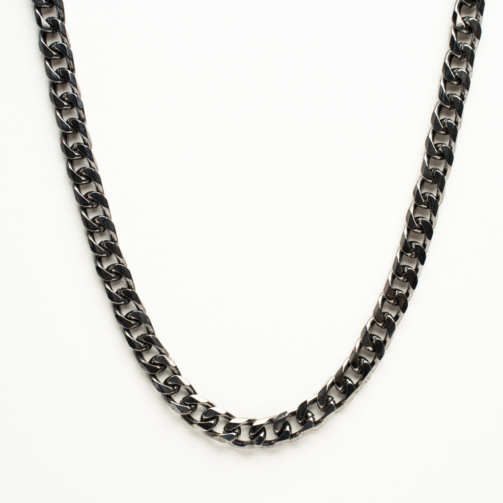 Cuban Neck Chain - 8Mm - Chrome Noir Zach