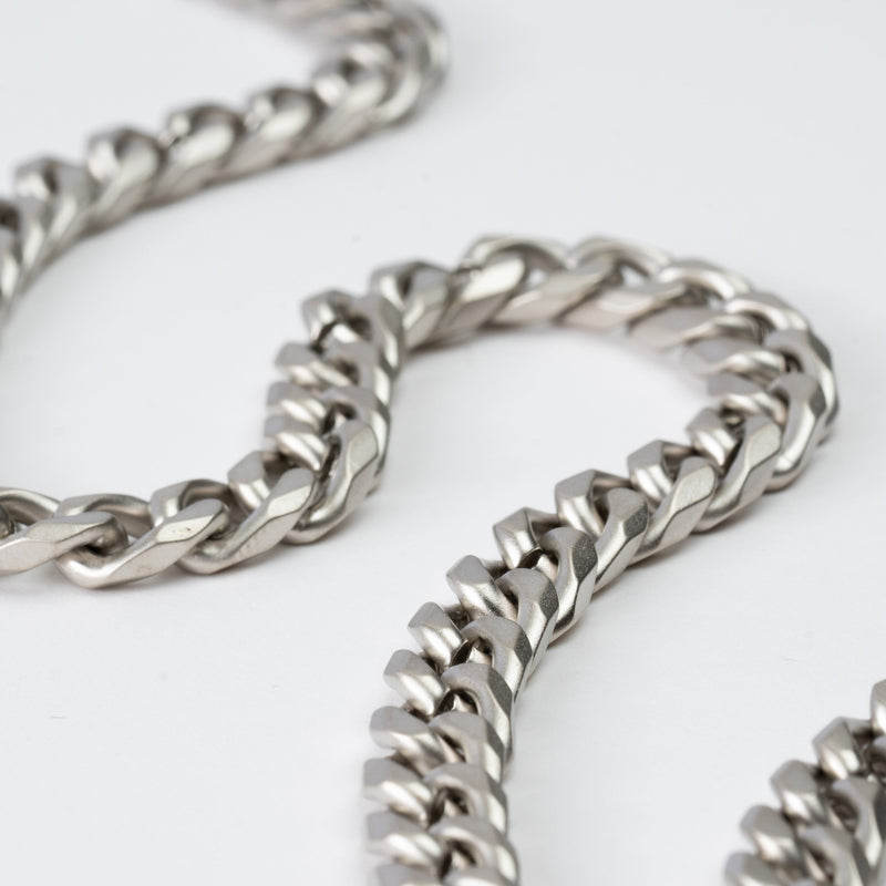 Cuban Neck Chain - 8Mm - Satin Silver Zach