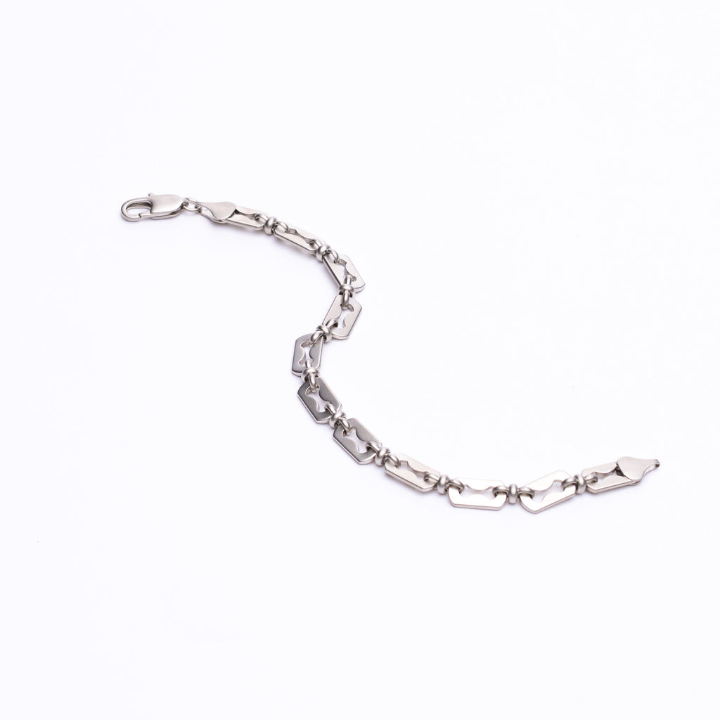 Razr Chain Bracelet - Satin Silver Zach