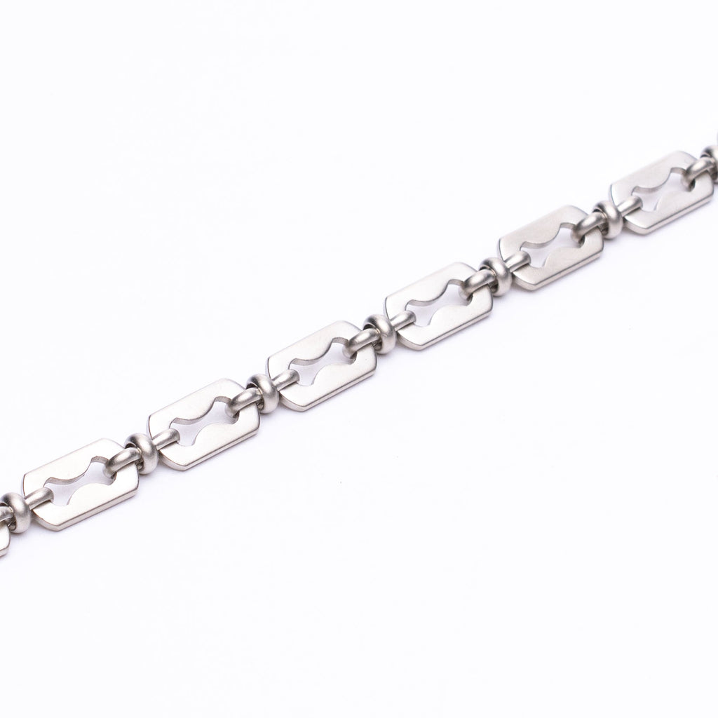 Razr Chain Bracelet - Satin Silver Zach