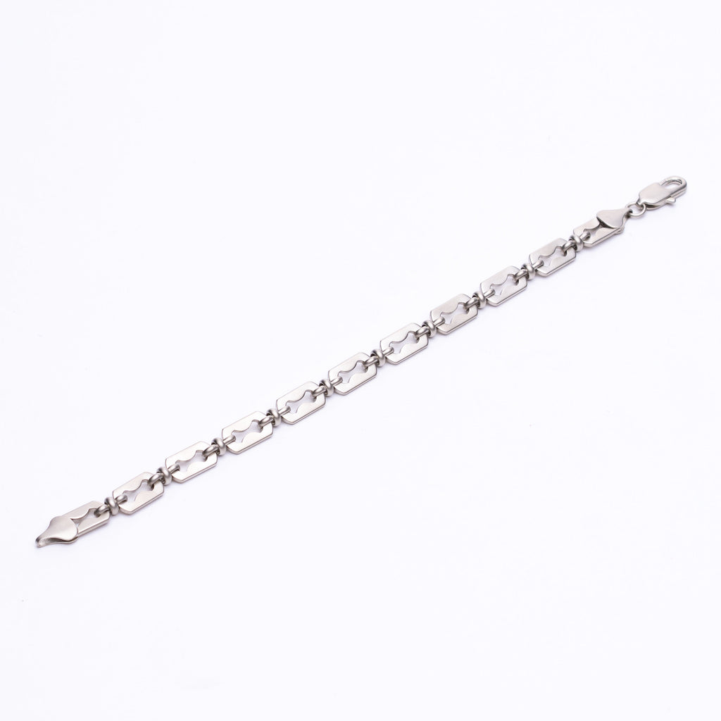 Razr Chain Bracelet - Satin Silver Zach