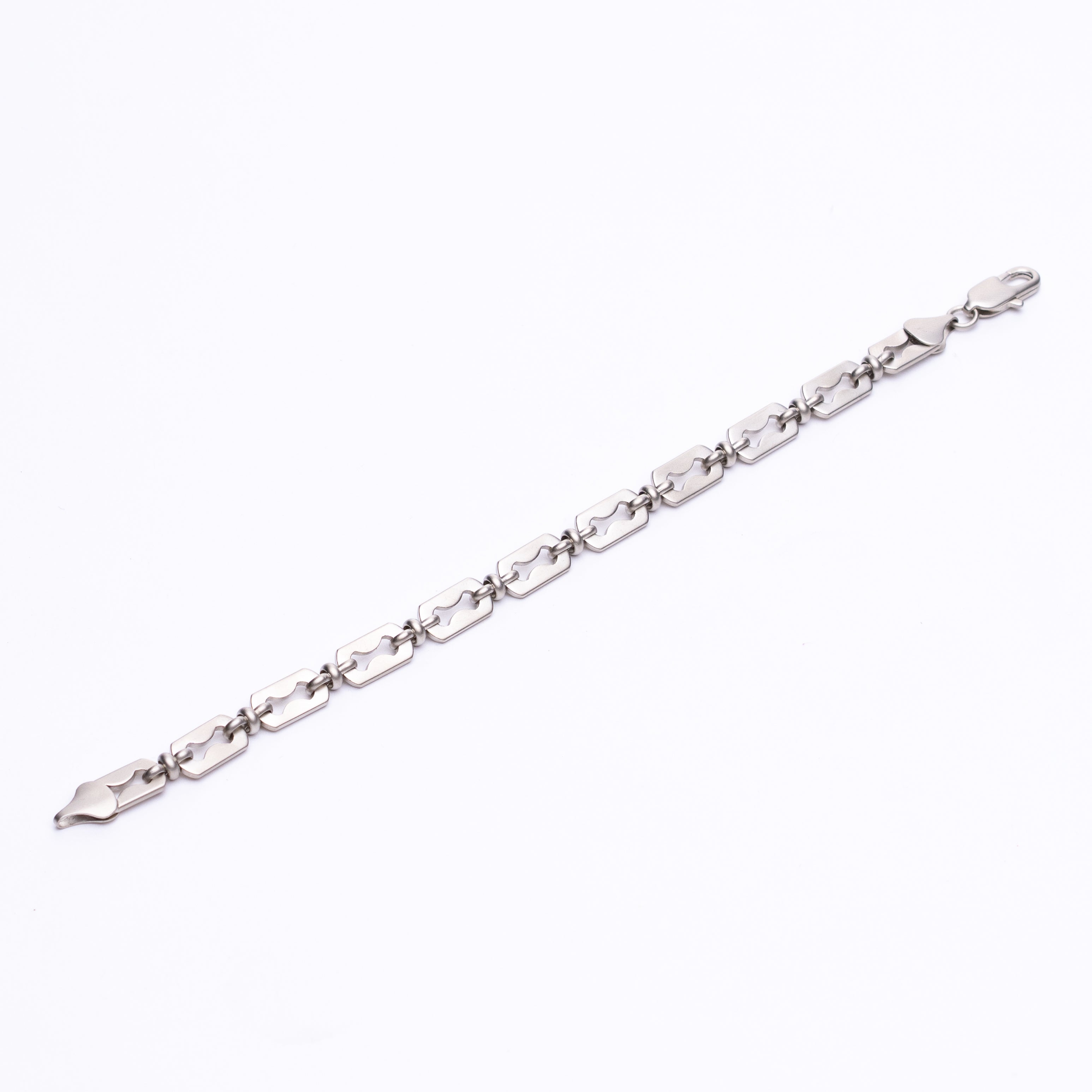 Razr Chain Bracelet - Satin Silver Zach
