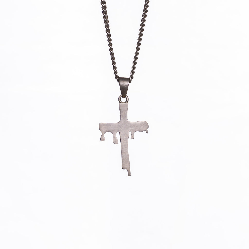 Cross Pendant - Satin Silver
