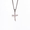 Cross Pendant - Satin Silver