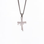 Cross Pendant - Satin Silver
