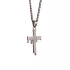 Cross Pendant - Satin Silver