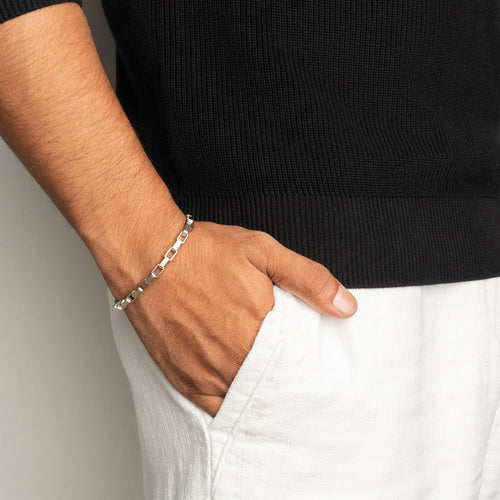 Brut - Chain Bracelet - Satin Silver Zach
